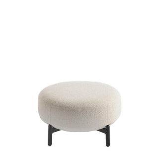Kartell Lunam pouf in Orsetto fabric with black structure Kartell Orsetto 1 White - Buy now on ShopDecor - Discover the best products by KARTELL design