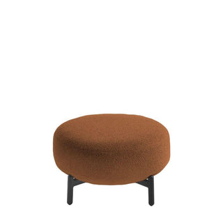 Kartell Lunam pouf in Orsetto fabric with black structure Kartell Orsetto 4 Russet - Buy now on ShopDecor - Discover the best products by KARTELL design