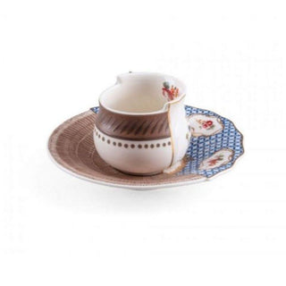 Seletti Hybrid 2.0 porcelain coffee cup Djenne with saucer - Buy now on ShopDecor - Discover the best products by SELETTI design
