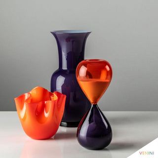 Venini Clessidra 420.06 hourglass indigo-orange h. 25 cm. - Buy now on ShopDecor - Discover the best products by VENINI design